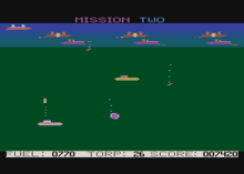 In-game screenshot (Atari 8-bit) Seafox Atari 8-bit PAL screenshot.png