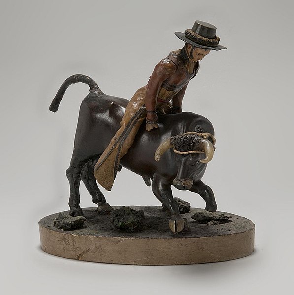 File:Statuette of a Mexican Charro Riding a Bull.jpeg