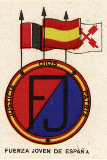 Young Force was the youth wing of Fuerza Nueva, the Spanish far-right nationalist party founded in 1966.