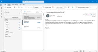 <span class="mw-page-title-main">Microsoft Outlook</span> Email and calendaring software