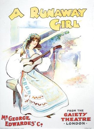 <i>A Runaway Girl</i> Edwardian musical comedy by Seymour Hicks and Harry Nicholls
