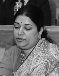 Anita Singhvi, 19 Ocak 2013'te Yeni Delhi'de 1. Delhi Şiir Festivali'nde (Poets Corner Group tarafından düzenlenen)