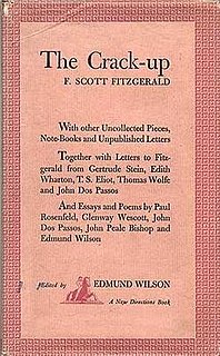 <i>The Crack-Up</i> Essay collection by F. Scott Fitzgerald