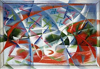 <i>Abstract Speed + Sound</i> Painting by Giacomo Balla