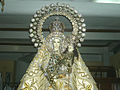Details of the face of the image of Our Lady of Manaoag.