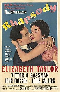 <i>Rhapsody</i> (film) 1954 American musical romance drama film