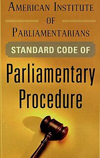 <i>The Standard Code of Parliamentary Procedure</i> book by American Institute of Parliamentarians