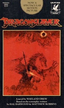 First edition (publ. Del Rey Books) Dragonslayer (novel).jpg