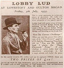 A Lobby Lud newspaper clipping from the News Chronicle, 1935 Lobby Lud newspaper clipping.jpg