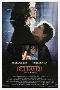 <i>Betrayed</i> (1988 film) 1988 film by Costa-Gavras