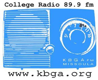<span class="mw-page-title-main">KBGA</span> College radio station on the campus of the University of Montana in Missoula, Montana