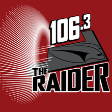 Logo of KKHR, 106.3 The Raider.png