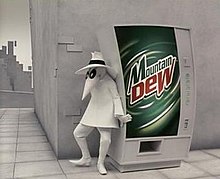 White Spy as seen in a 2004 Mountain Dew television commercial. Mountain Dew Spies.jpg