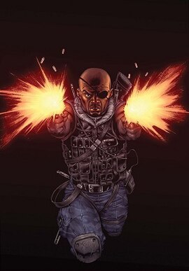 Nick Fury in the alternate-universe imprint Ultimate Marvel.