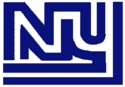 The short-lived uppercase "NY" logo of the 1975 season Giants 3.png
