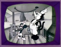 The Itchy & Scratchy short Steamboat Itchy, parodies Steamboat Willie. Steamboat Itchy.png