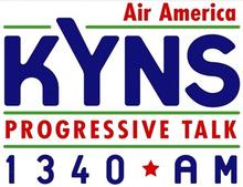 Former branding KYNS-AM logo.png