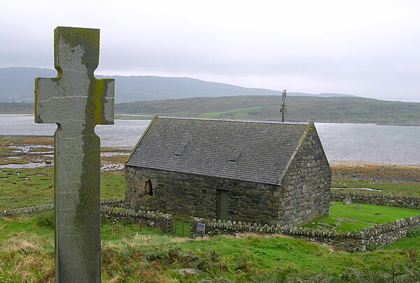 Keills Chapel with cross