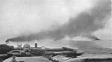 Photograph taken from HMS Champion on 31 May 1916 at the beginning of the Battle of Jutland. ViewfromChampionatJutlandhiressmall.jpg