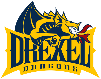 1" sized sports team pin badges DREXEL DRAGONS college pinback buttons