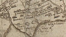 'Karnousty' as depicted on Timothy Pont's map c. 1583–96.[5]