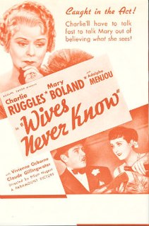 <i>Wives Never Know</i> 1936 film by Elliott Nugent