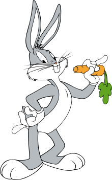Looney Tunes and Merrie Melodies character Bugs Bunny, Official mascot of Warner Bros. Bugs Bunny.svg