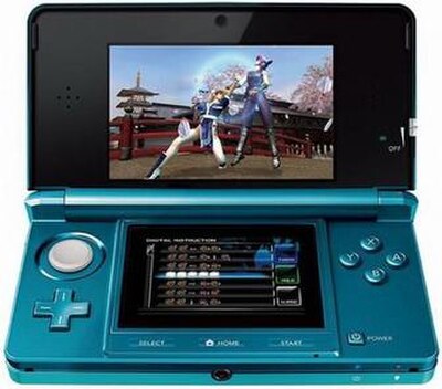 Gameplay on an Aqua Blue 3DS
