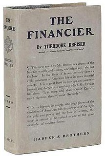 <i>The Financier</i> novel by Theodore Dreiser