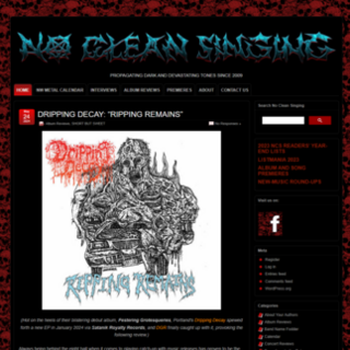 <i>No Clean Singing</i> American heavy metal website