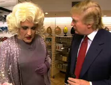 Giuliani and Donald Trump in a film clip shown at the 2000 New York Inner Circle press dinner. Rudragpic.png