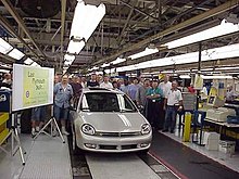 The last Plymouth built, 2001 The last Plymouth automobile built 2001 Belvidere IL USA Neon.jpg