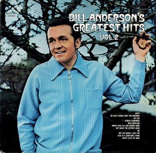 <i>Bill Andersons Greatest Hits, Vol. 2</i> 1971 compilation album by Bill Anderson