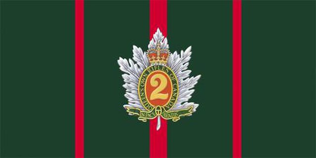 The camp flag of the Queen's Own Rifles of Canada.