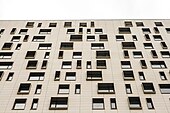 Contemporary windows of Cathedral Plaza Bucharest