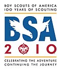 1 of the 44 authorized variants of the 2010 BSA Centennial Logo Boy Scouts of America BSA 2010 Centenial Logo.jpg