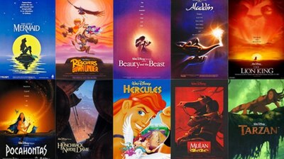 The ten films considered to make up the Disney Renaissance era Disney Renaissance Films.jpg