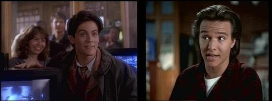 Michael Landes (left) and Justin Whalin (right) as Jimmy Olsen in Lois & Clark: The New Adventures of Superman