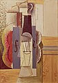 Pablo Picasso, 1913, Violin Hanging on the Wall, oil, spackle with sand, enamel, and charcoal on canvas, 65 x 46 cm, Museum of Fine Arts Berne.jpg