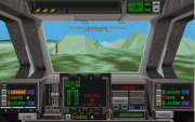 Inside the cockpit of a Colossus Earthsiege screenshot.gif