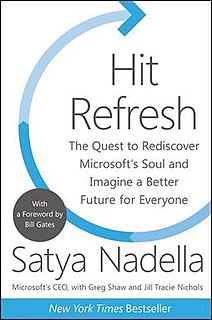 <i>Hit Refresh</i> Nonfiction book by Satya Nadella