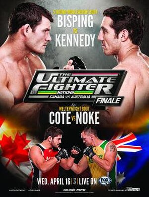 The poster for The Ultimate Fighter Nations Finale: Bisping vs. Kennedy