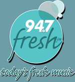 First logo of "Fresh FM", 2009-2014 WTGB-FM 2009.PNG