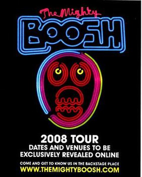 Poster used in magazines and venues around the UK to promote the Boosh's nationwide 2008 tour.
