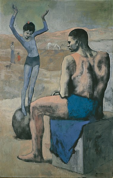 File:Pablo Picasso, 1905, Acrobate à la Boule (Acrobat on a Ball), oil on canvas, 147 x 95 cm, The Pushkin Museum, Moscow.jpg