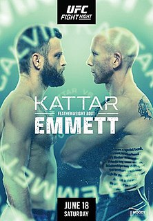 <span class="mw-page-title-main">UFC on ESPN: Kattar vs. Emmett</span> Mixed martial arts event in 2022