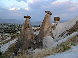 Fairy chimneys in Cappadocia