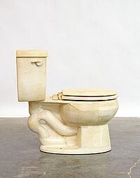 Roy McMakin, Untitled (Wooden Toilet), 2005, oiled holly, 66 x 32 x 30 inches. McMakin's Throne.jpg