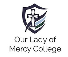 The crest of Our Lady of Mercy College.