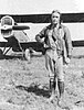 Robert D. Knapp with his Airco DH.4 bomber around 1920